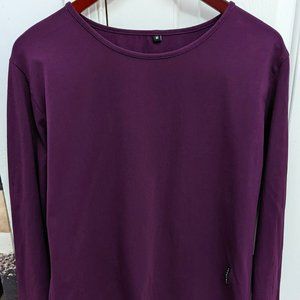 Alphalete LS Scoop Neck Tee - M - Plum